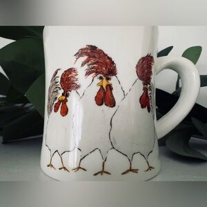 Vintage Little & Studio Fancy Funny Chickens 🐓 Ceramic Coffee Tea Mug Cup